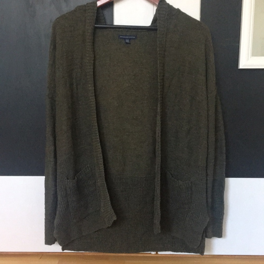 Green American Eagle cardigan